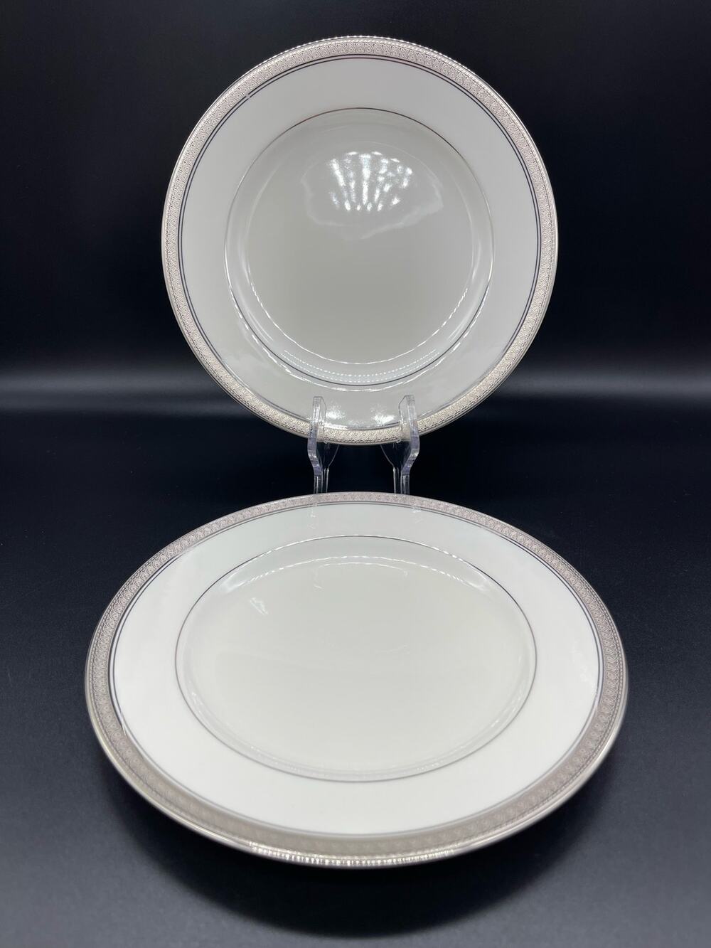 Mikasa Palatial Platinum Set of 2 Salad Plates 8"